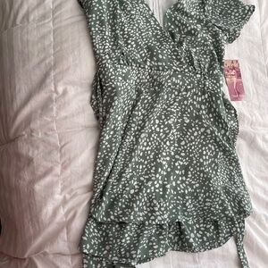 Green polkadot emerald sundae dress